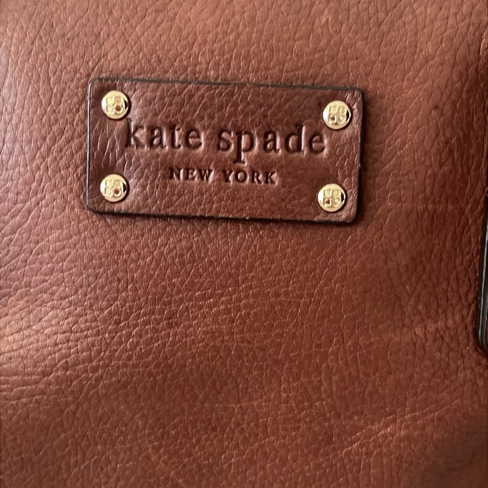Vintage Kate Spade All Leather Brown Handbag. - Picture 2 of 16